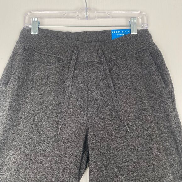 Mens Perry Ellis Sport Jogger Pants Caviar Heather Size S UPF 50+ 3 Pockets New‎ - Picture 3 of 16